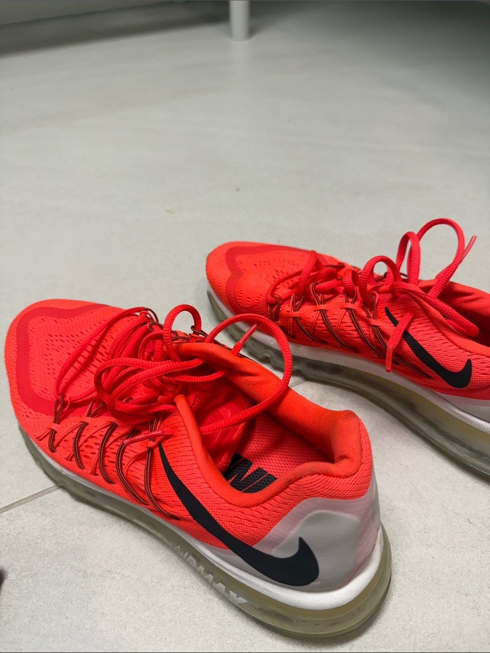 Nike Bright Red-Orange Air Max Running Shoes